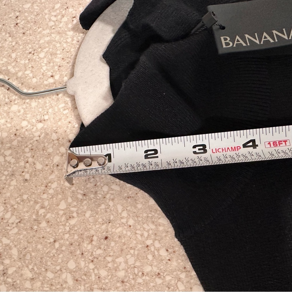 Banana Republic High Neck Cap Sleeve Blouse in Black SizeSmall Viscose Loose NWT - Picture 12 of 16